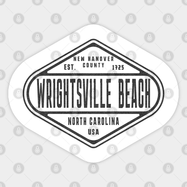 Wrightsville Beach, NC Summertime Weathered Sign Sticker by Contentarama